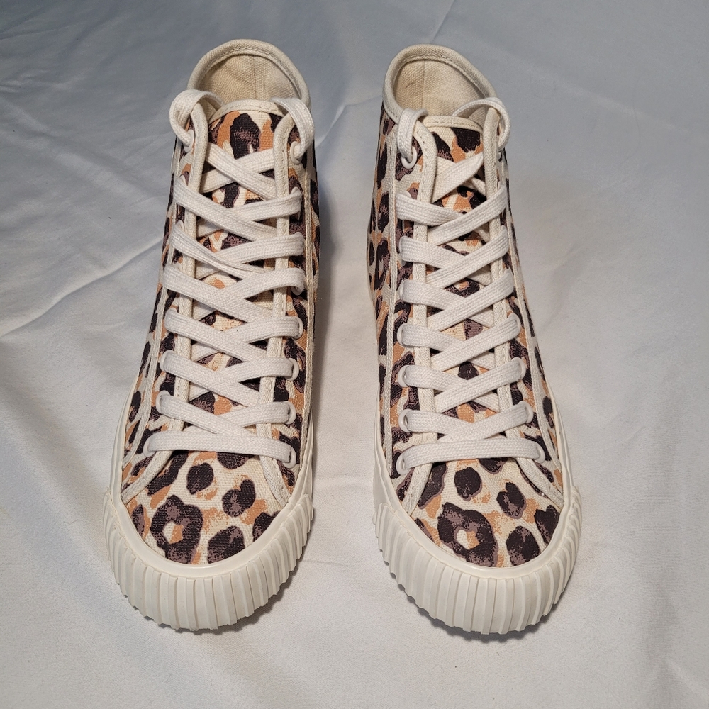 Zimmermann Lepoard Print Canvas High-Top Sneakers
